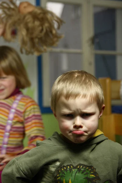 Gros Plan Portrait Mignon Enfant — Photo