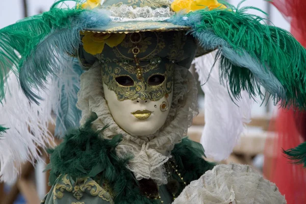 Masker Kostuums Carnaval Venetië Italië — Stockfoto