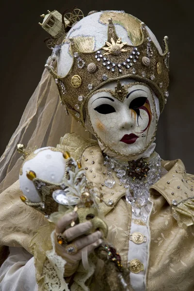 Máscara Trajes Carnavales Venecia Italia — Foto de Stock