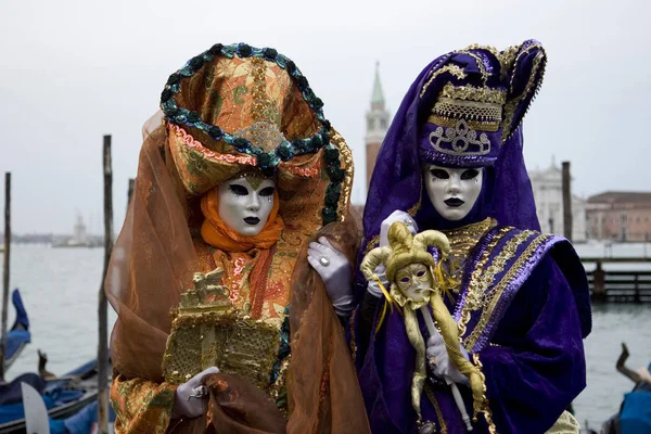 Maske Und Kostüme Karneval Venedig Italien — Stockfoto