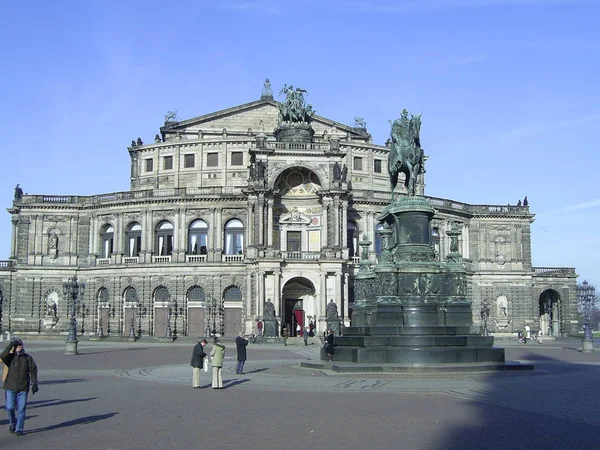 Dresden Hoofdstad Van Oost Duitse Deelstaat Saksen — Stockfoto
