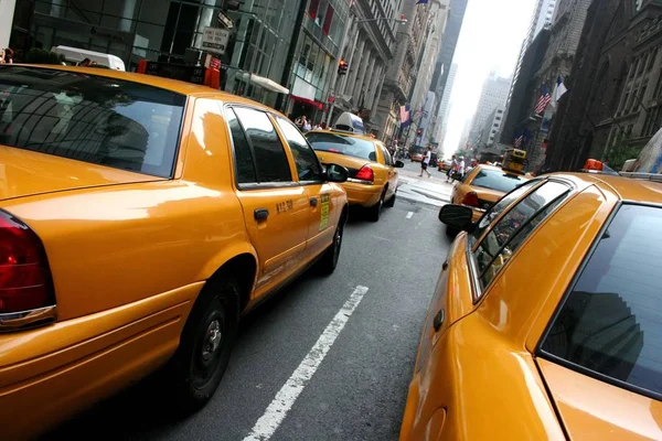 纽约的出租车 黄色出租车 — 图库照片