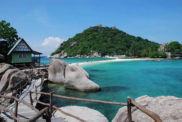 Insel Koh Nangyuan Und Strandhaus — Stockfoto