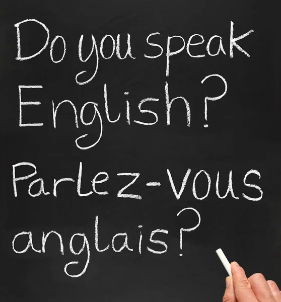 Writing You Speak Spanish French —  Fotos de Stock