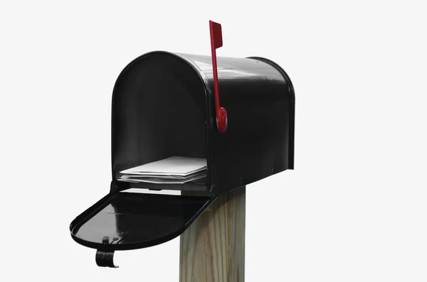 Nyílt Mail Box Levéllel — Stock Fotó
