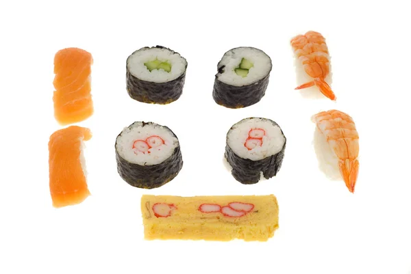 Sushi Comida Asiática Con Pescado — Foto de Stock