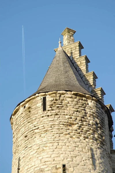 Antwerp Slott Stängd Hamn Resor Och Arkitektur Koncept — Stockfoto