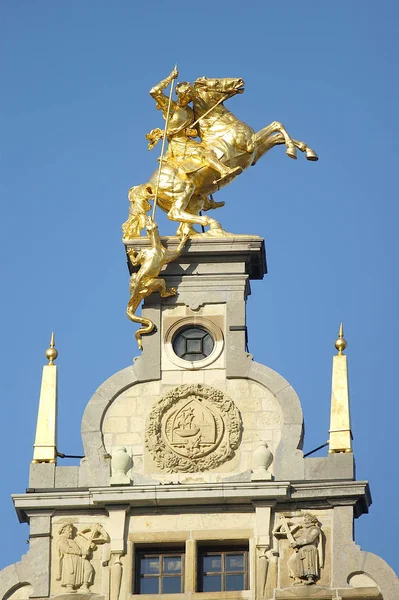 Historyczne Fasady Antwerpii — Zdjęcie stockowe