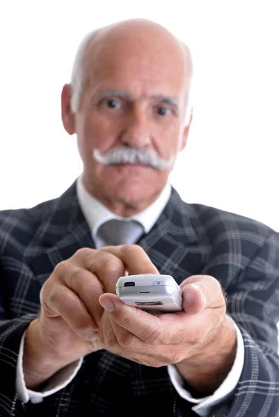 Zakenman Met Mobiele Telefoon — Stockfoto