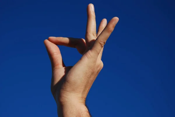 Nahaufnahme Von Handzeichen Oder Geste — Stockfoto