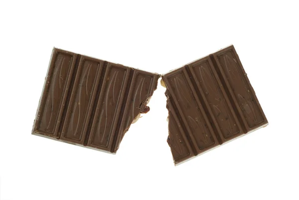 Schokolade Auf Weißem Hintergrund — Stockfoto