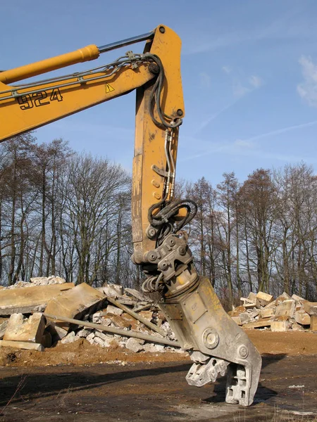 Bagger Auf Der Straße — Stockfoto