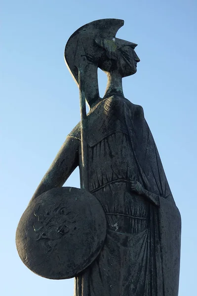 Фигура Антикварной Статуи Минервы — стоковое фото