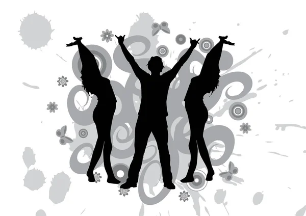 Vector Illustration Dancing Man — Stock Photo, Image