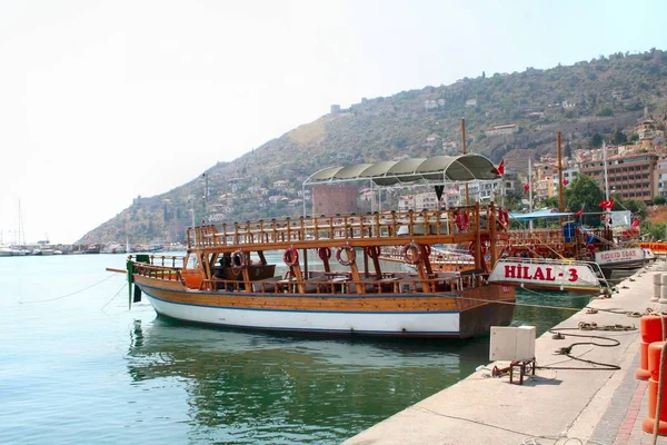 Pleasure Boat Port Alanya Turkey — Stock Photo, Image