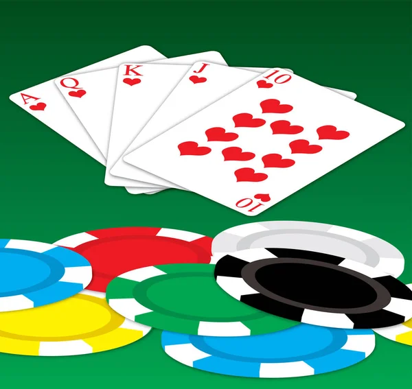 Primo Piano Carte Gioco Sfondo Poker — Foto Stock