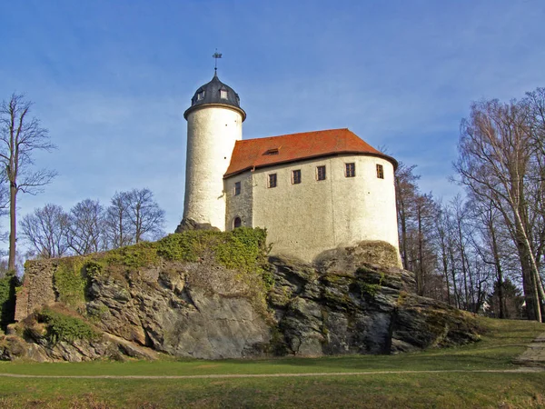 Kleines Schloss Auf Fels Reise Und Architekturkonzept — Stockfoto