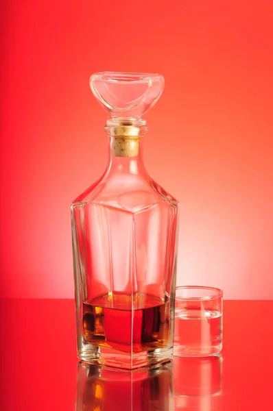 Bicchiere Whisky Tavolo Legno — Foto Stock