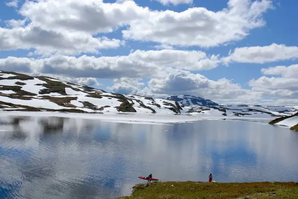 스칸디나비아 의경이로운 자연은 북유럽의 수습사원이다 — 스톡 사진