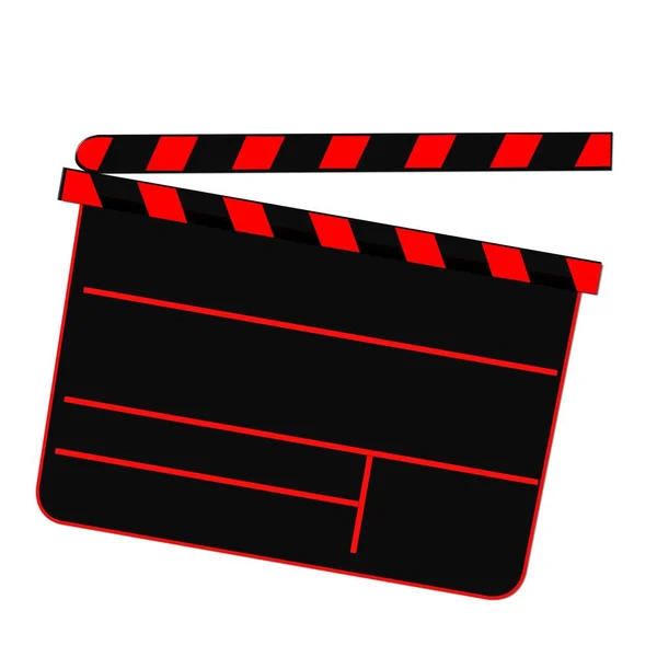 Filme Flap Preto Vermelho — Fotografia de Stock