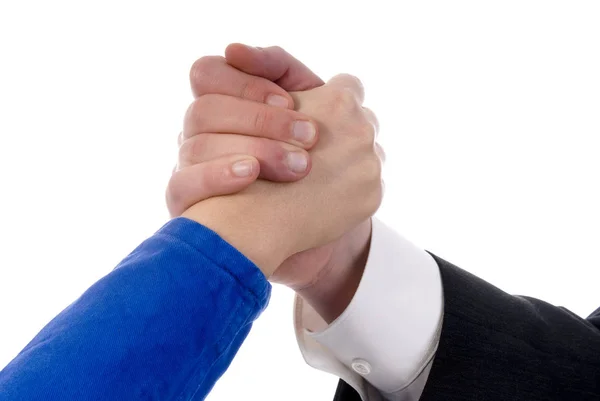 Business Handshake Isolated White Background — Stock Photo, Image