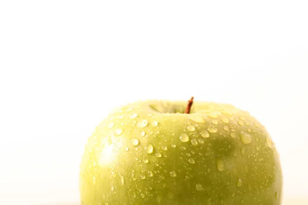 Manzana Verde Fresca Sobre Fondo Blanco —  Fotos de Stock