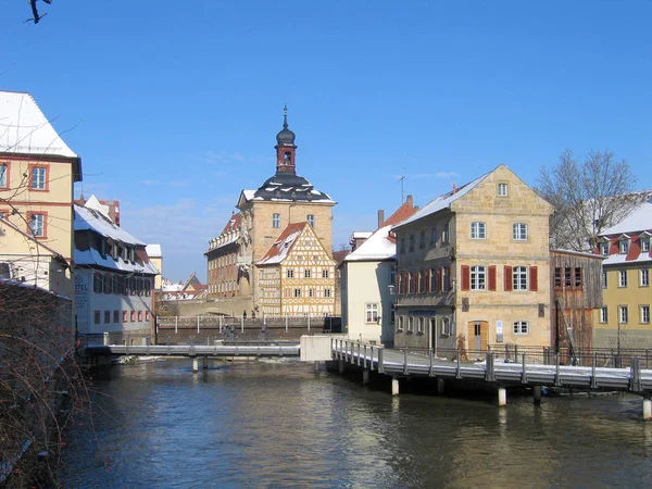 Bamberger Rathaus Winter — Stockfoto