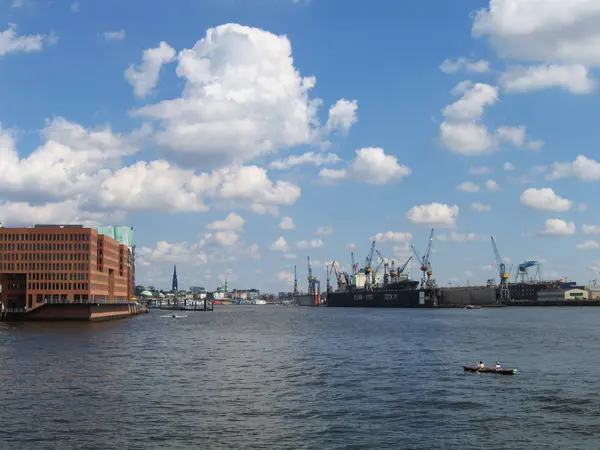 Cidade Porto Hamburgo Alemanha — Fotografia de Stock