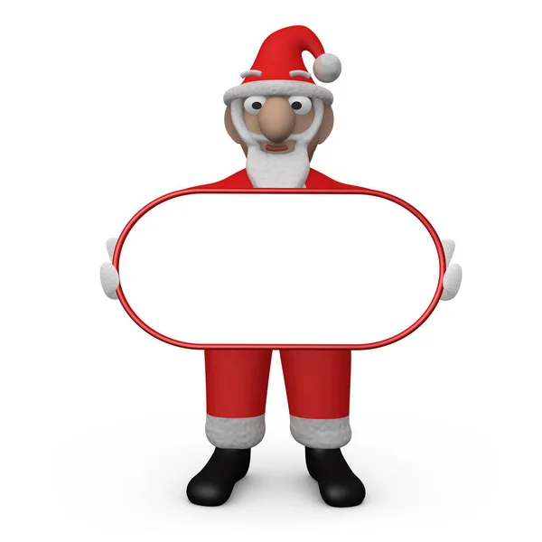 Santa Avec Signal Vide — Photo