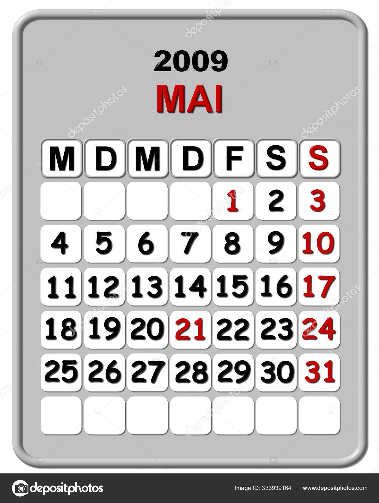 Calendar May 2009 Germany — Stock Photo © PantherMediaSeller #333939164