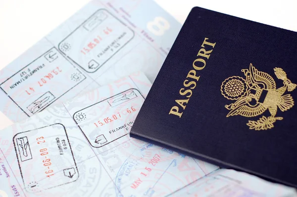 Paszport Dotyczący Koncepcji Podróży Tle — Zdjęcie stockowe
