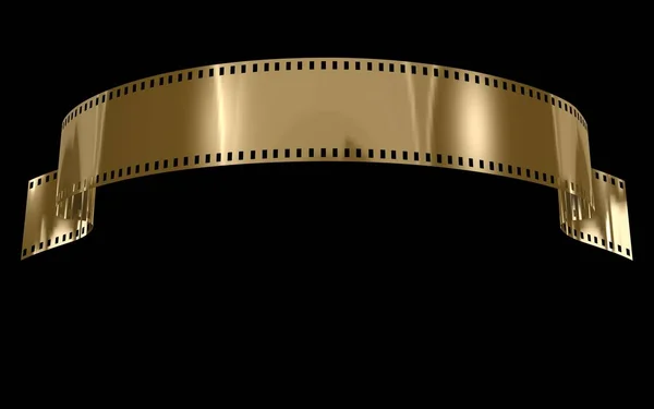 Film Strip Isolated Black Background — Stock Photo, Image