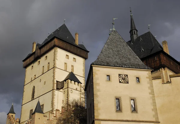 Замок Карлштайн Чехії Концепція Подорожей Архітектури — стокове фото