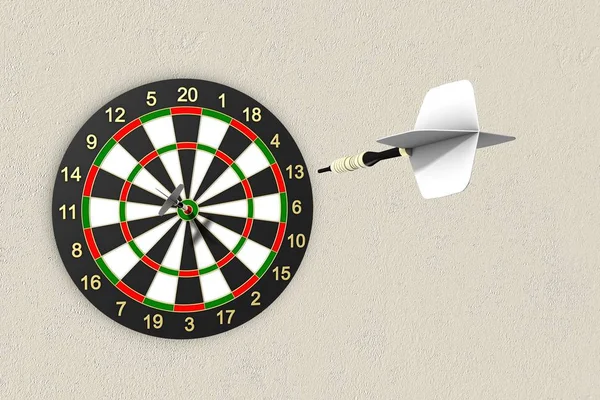 Dartboard Com Setas Isoladas — Fotografia de Stock