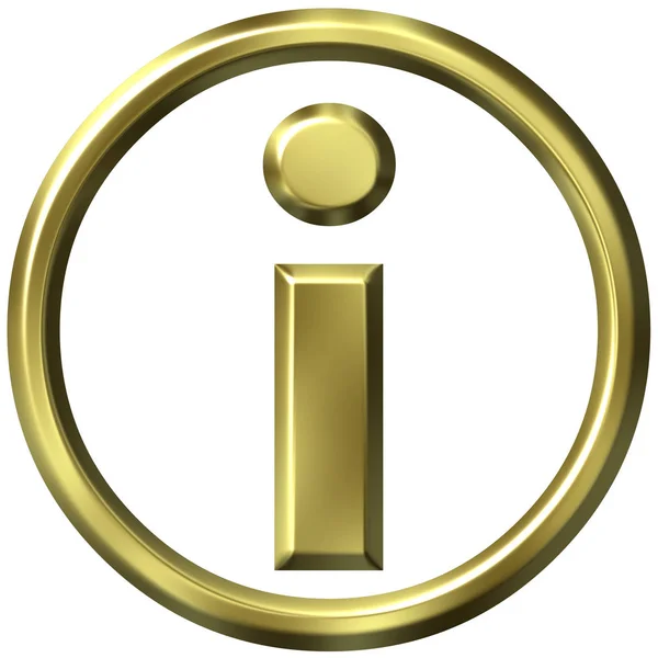 Símbolo Informação Dourada — Fotografia de Stock