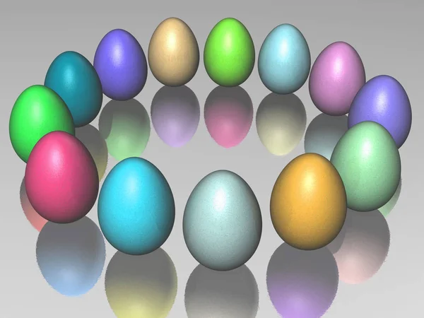 Easter Eggs Circle — Stock Photo, Image