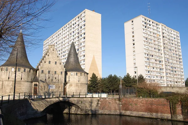 Urbanization Παλιό Ανασυνδυασμένο Gent — Φωτογραφία Αρχείου