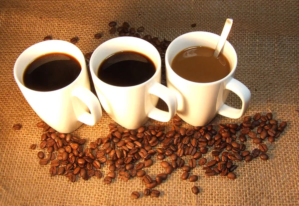 Zwarte Koffie Middagpauze — Stockfoto