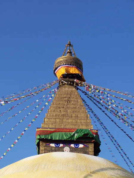 Βουδιστικός Ναός Bodhnath Στο Κατμαντού — Φωτογραφία Αρχείου