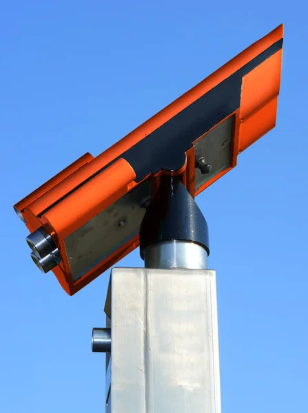 Telescopio Vigilancia Prismáticos Turismo — Foto de Stock
