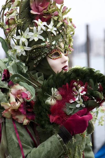 Maska Kostýmy Karneval Benátky Itálie — Stock fotografie