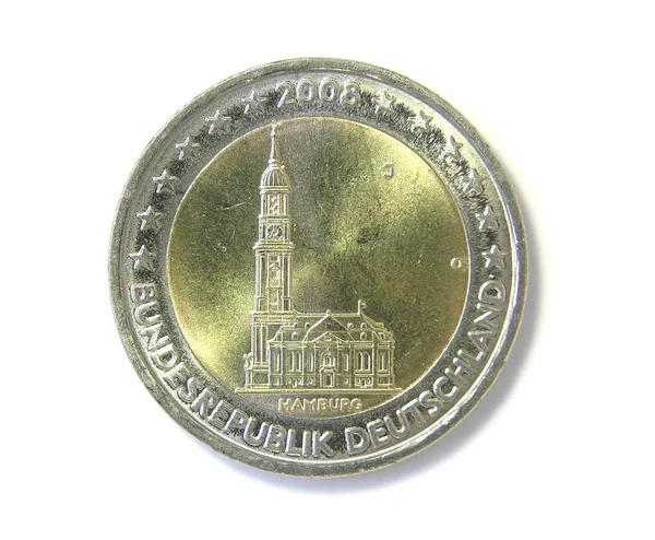 Two Euro Coin Hamburg — Stock Photo, Image