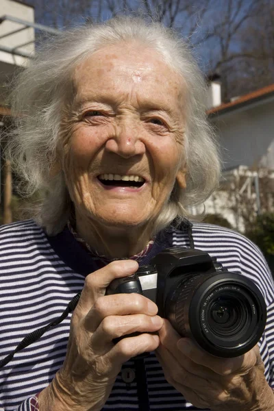 Retrato Vovó Bonito — Fotografia de Stock