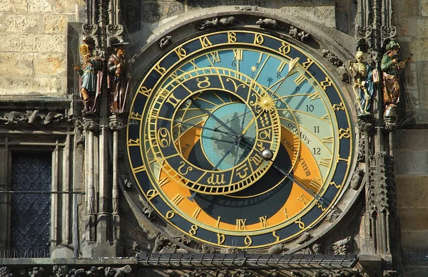 Astronomiczne Rathausuhr Pradze Orloj — Zdjęcie stockowe