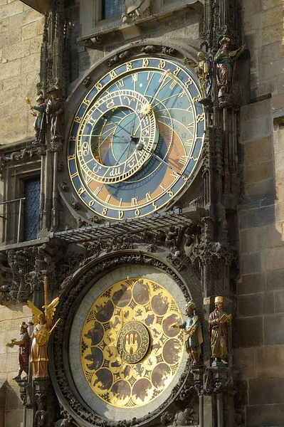 Astronomiczne Rathausuhr Pradze Orloj — Zdjęcie stockowe