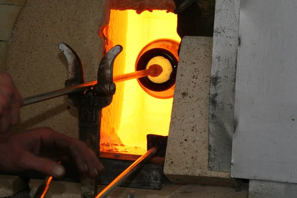 Blacksmith Working Forge — Stock Photo, Image