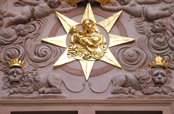 Barokk Homlokzat Prágában — Stock Fotó