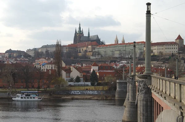 Prague Vltava Antes Altstadt — Foto de Stock