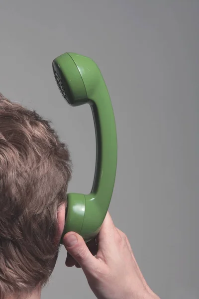 Homme Avec Téléphone Dans Les Mains Gars — Photo