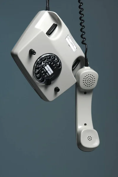 Receptor Telefone Fundo Preto — Fotografia de Stock